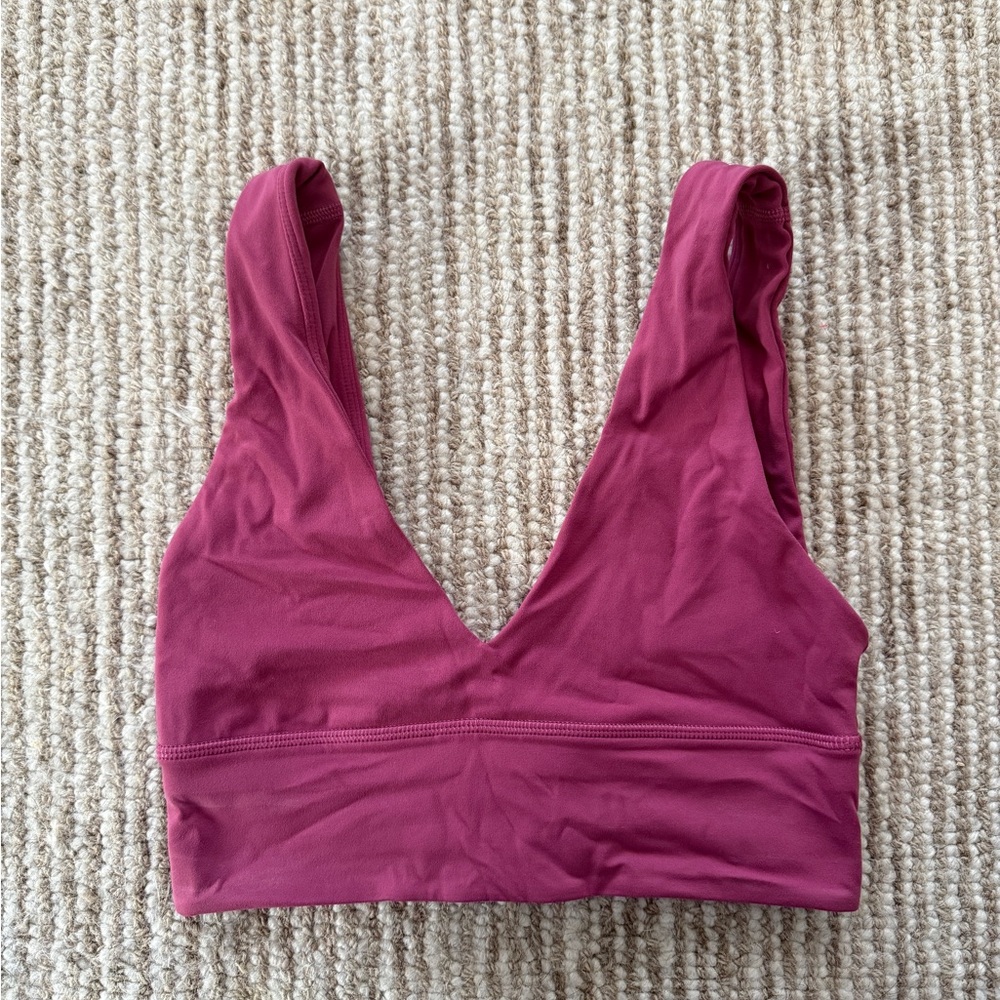lululemon Align V-Neck Bra - Light Support Washed Mauve Size 4